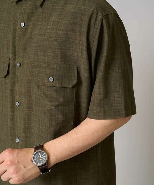 a.v.v / アー・ヴェ・ヴェ シャツ・ブラウス | 【イージーケア/接触冷感/毛玉になりにくい】ライトウェイトメランジダブルポケットシャツ | 詳細4