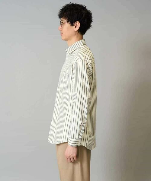 a.v.v / アー・ヴェ・ヴェ シャツ・ブラウス | 【洗濯機で洗える】ランダムストライプツイルワイドシルエットシャツ | 詳細16