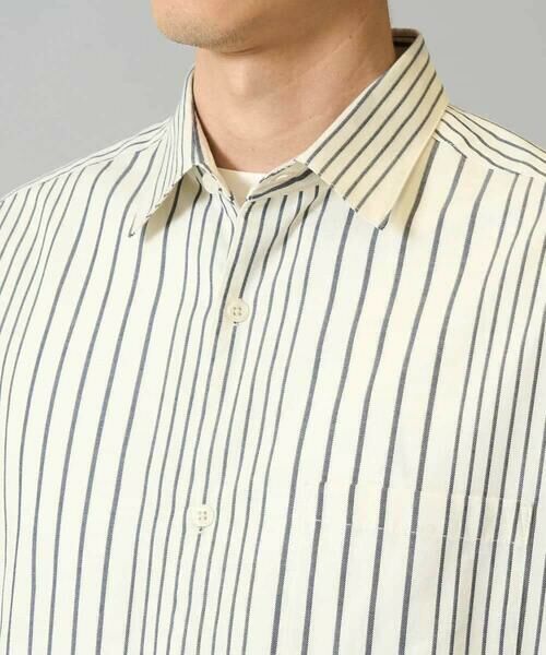 a.v.v / アー・ヴェ・ヴェ シャツ・ブラウス | 【洗濯機で洗える】ランダムストライプツイルワイドシルエットシャツ | 詳細18