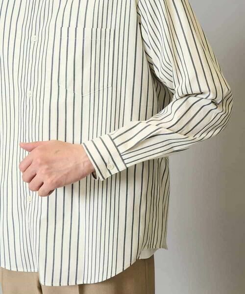 a.v.v / アー・ヴェ・ヴェ シャツ・ブラウス | 【洗濯機で洗える】ランダムストライプツイルワイドシルエットシャツ | 詳細19