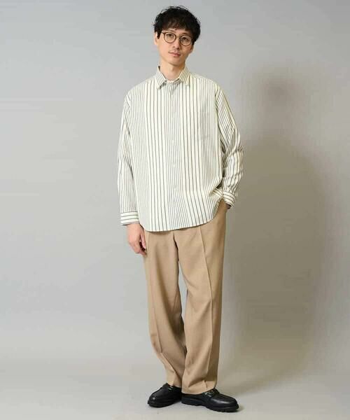 a.v.v / アー・ヴェ・ヴェ シャツ・ブラウス | 【洗濯機で洗える】ランダムストライプツイルワイドシルエットシャツ | 詳細2