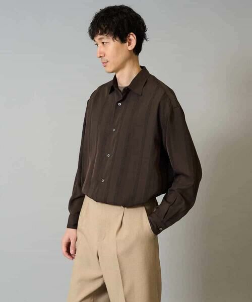 a.v.v / アー・ヴェ・ヴェ シャツ・ブラウス | 【イージーケア/速乾】カラミストライプワイドシルエットシャツ【洗濯機で洗える】 | 詳細15