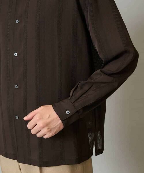 a.v.v / アー・ヴェ・ヴェ シャツ・ブラウス | 【イージーケア/速乾】カラミストライプワイドシルエットシャツ【洗濯機で洗える】 | 詳細21
