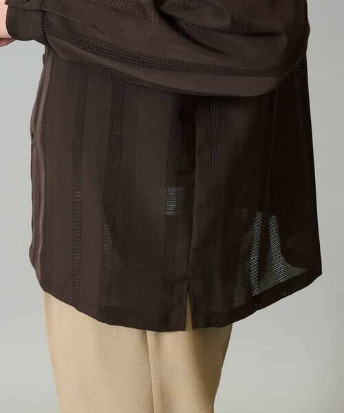 a.v.v / アー・ヴェ・ヴェ シャツ・ブラウス | 【イージーケア/速乾】カラミストライプワイドシルエットシャツ【洗濯機で洗える】 | 詳細22