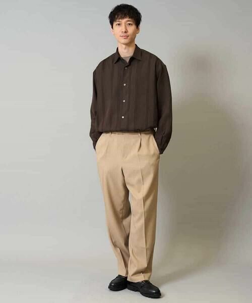 a.v.v / アー・ヴェ・ヴェ シャツ・ブラウス | 【イージーケア/速乾】カラミストライプワイドシルエットシャツ【洗濯機で洗える】 | 詳細7