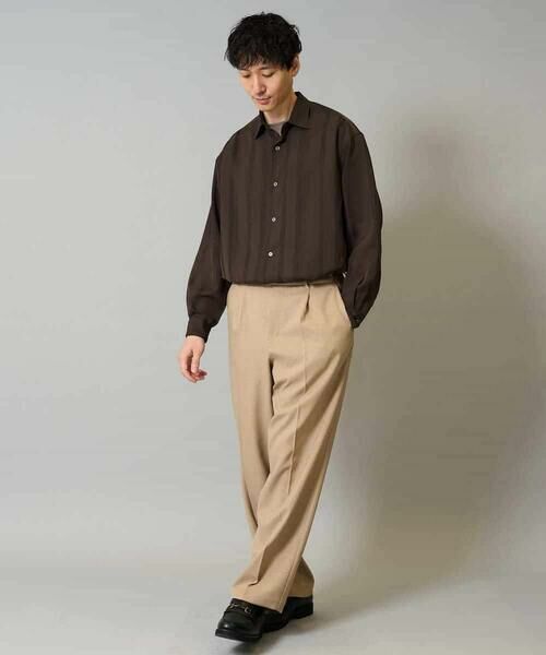 a.v.v / アー・ヴェ・ヴェ シャツ・ブラウス | 【イージーケア/速乾】カラミストライプワイドシルエットシャツ【洗濯機で洗える】 | 詳細8