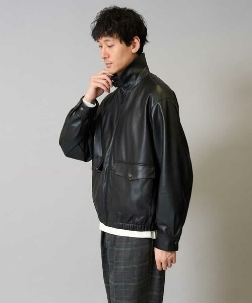 a.v.v / アー・ヴェ・ヴェ その他アウター | 【洗濯機で洗える】フェイクレザーブルゾン | 詳細12