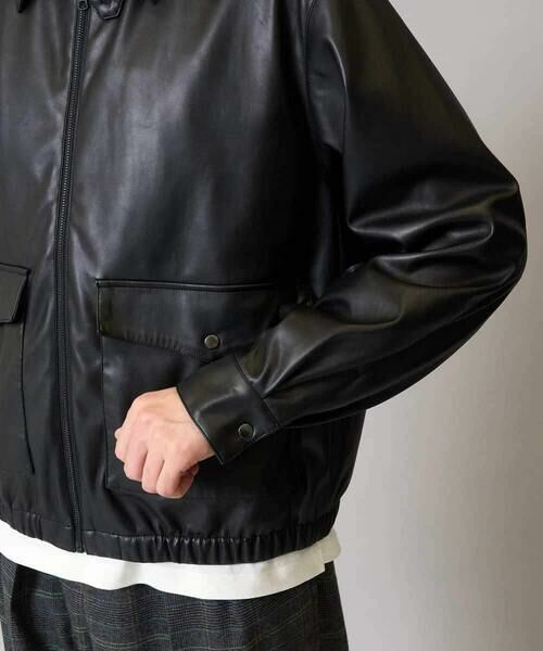 a.v.v / アー・ヴェ・ヴェ その他アウター | 【洗濯機で洗える】フェイクレザーブルゾン | 詳細17