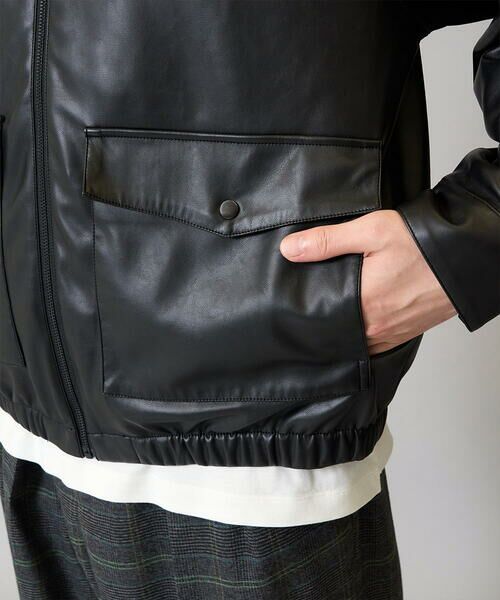 a.v.v / アー・ヴェ・ヴェ その他アウター | 【洗濯機で洗える】フェイクレザーブルゾン | 詳細18