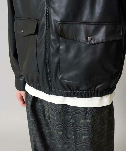 a.v.v / アー・ヴェ・ヴェ その他アウター | 【洗濯機で洗える】フェイクレザーブルゾン | 詳細19