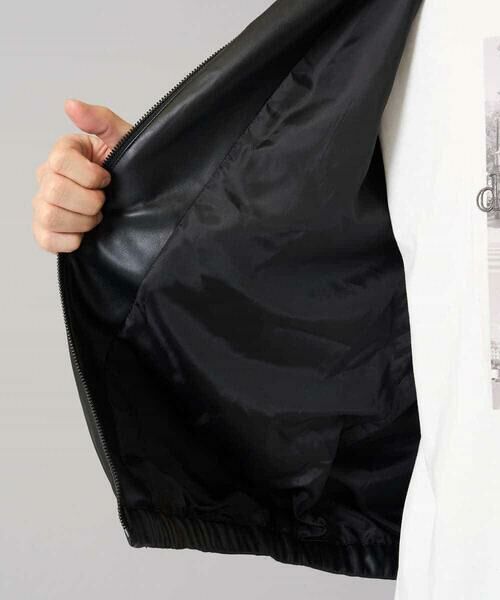a.v.v / アー・ヴェ・ヴェ その他アウター | 【洗濯機で洗える】フェイクレザーブルゾン | 詳細21