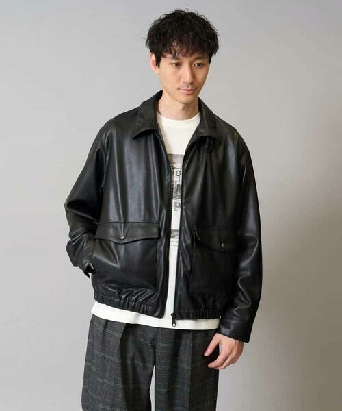 a.v.v / アー・ヴェ・ヴェ その他アウター | 【洗濯機で洗える】フェイクレザーブルゾン | 詳細8