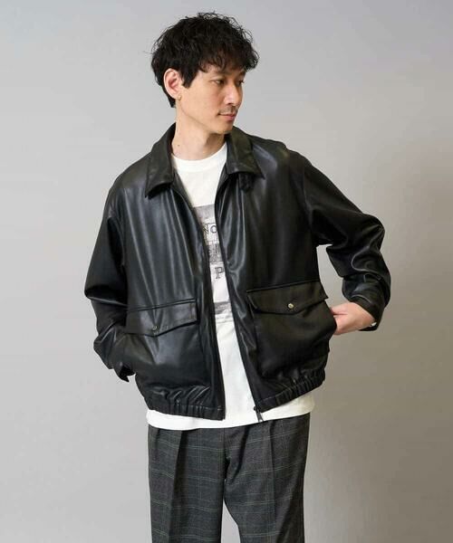 a.v.v / アー・ヴェ・ヴェ その他アウター | 【洗濯機で洗える】フェイクレザーブルゾン | 詳細9