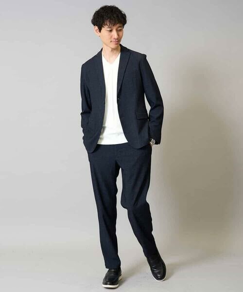 a.v.v / アー・ヴェ・ヴェ テーラードジャケット | デニムライクストレッチスマートジャケット【イージーケア/洗濯機で洗える】〈ON/OFF SERIES〉 | 詳細10