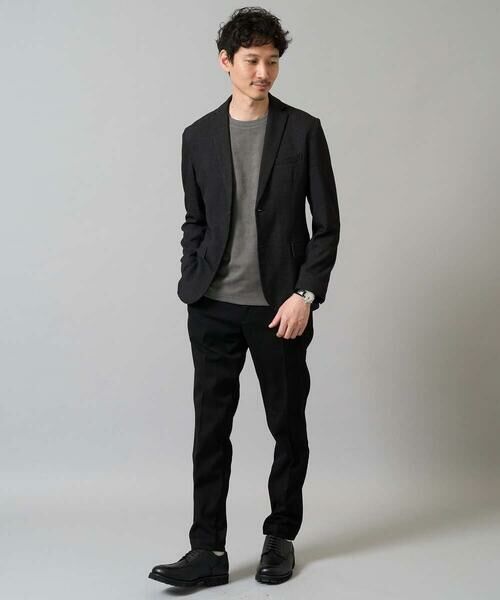 a.v.v / アー・ヴェ・ヴェ テーラードジャケット | デニムライクストレッチスマートジャケット【イージーケア/洗濯機で洗える】〈ON/OFF SERIES〉 | 詳細2