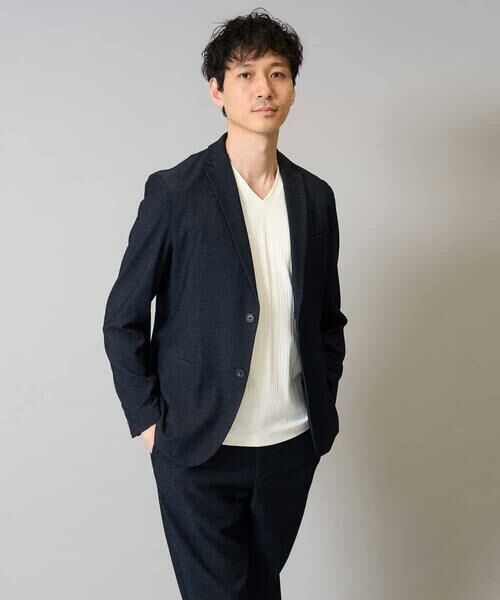 a.v.v / アー・ヴェ・ヴェ テーラードジャケット | デニムライクストレッチスマートジャケット【イージーケア/洗濯機で洗える】〈ON/OFF SERIES〉 | 詳細22