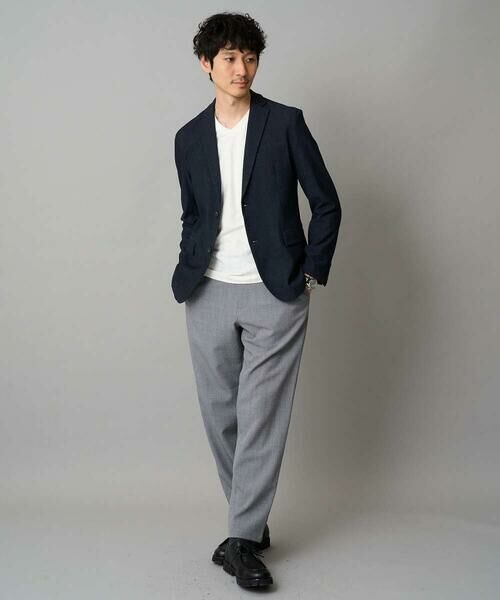 a.v.v / アー・ヴェ・ヴェ テーラードジャケット | デニムライクストレッチスマートジャケット【イージーケア/洗濯機で洗える】〈ON/OFF SERIES〉 | 詳細7