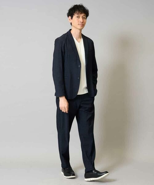 a.v.v / アー・ヴェ・ヴェ テーラードジャケット | デニムライクストレッチスマートジャケット【イージーケア/洗濯機で洗える】〈ON/OFF SERIES〉 | 詳細9