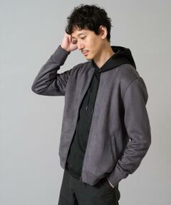 a.v.v / アー・ヴェ・ヴェ その他アウター | フェイクスエードリブブルゾン【イージーケア/ストレッチ/洗濯機で洗える】