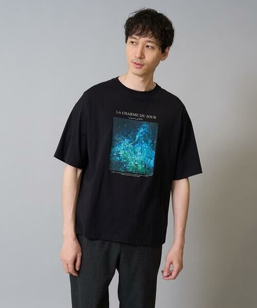 a.v.v/アー・ヴェ・ヴェ 【接触冷感】フォトグラファーコラボワイドシルエットカットソー HIDEYUKI SUTO ブラック S a.v.v/アー・ヴェ・ヴェ 【接触冷感】フォトグラファーコラボワイドシルエットカットソー HIDEYUKI SUTO ブラック S