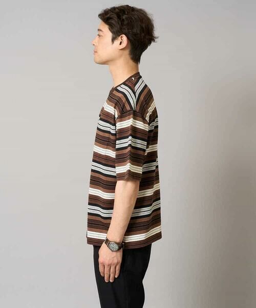 a.v.v / アー・ヴェ・ヴェ カットソー | 【接触冷感/毛玉になりにくい】マルチボーダーワイドシルエットカットソー | 詳細10