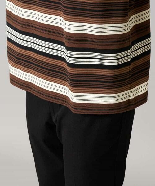 a.v.v / アー・ヴェ・ヴェ カットソー | 【接触冷感/毛玉になりにくい】マルチボーダーワイドシルエットカットソー | 詳細14