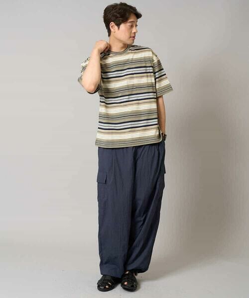 a.v.v / アー・ヴェ・ヴェ カットソー | 【接触冷感/毛玉になりにくい】マルチボーダーワイドシルエットカットソー | 詳細2