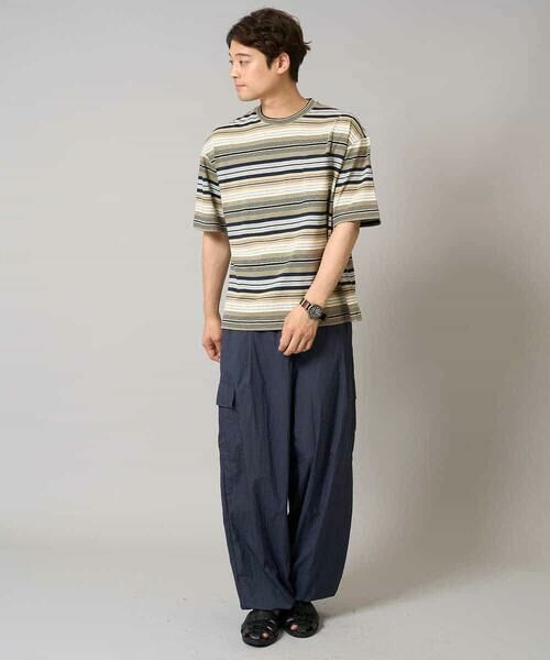 a.v.v / アー・ヴェ・ヴェ カットソー | 【接触冷感/毛玉になりにくい】マルチボーダーワイドシルエットカットソー | 詳細3