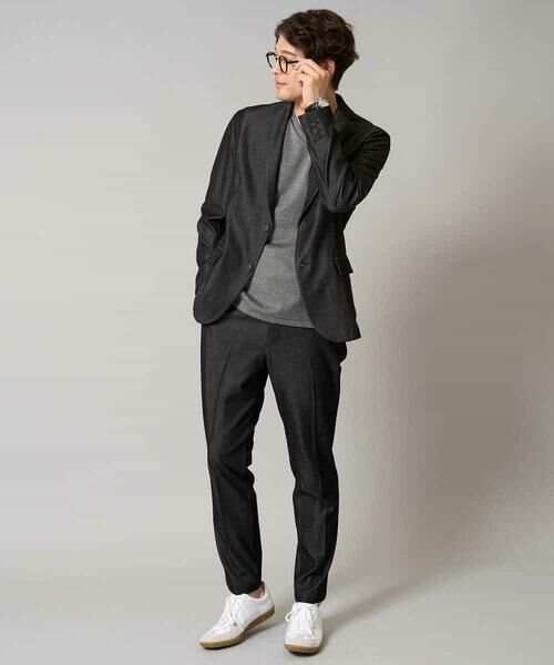 a.v.v / アー・ヴェ・ヴェ カットソー | 【イージーケア/接触冷感】千鳥柄ジャカードＶネックカットソー　通勤　ビジネス　ジャケット | 詳細12