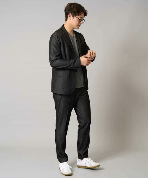 a.v.v / アー・ヴェ・ヴェ カットソー | 【イージーケア/接触冷感】千鳥柄ジャカードＶネックカットソー　通勤　ビジネス　ジャケット | 詳細13