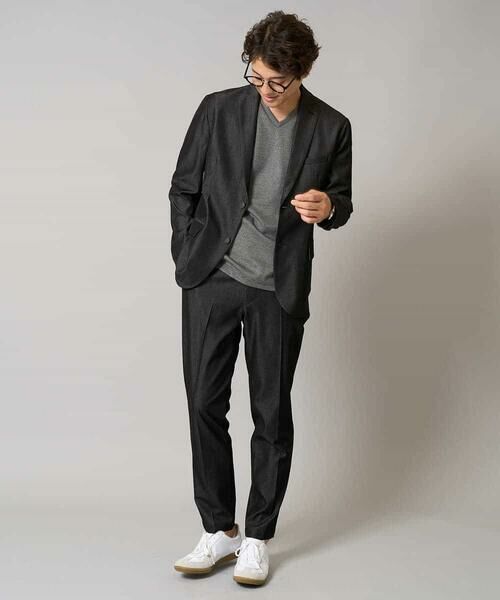 a.v.v / アー・ヴェ・ヴェ カットソー | 【イージーケア/接触冷感】千鳥柄ジャカードＶネックカットソー　通勤　ビジネス　ジャケット | 詳細14