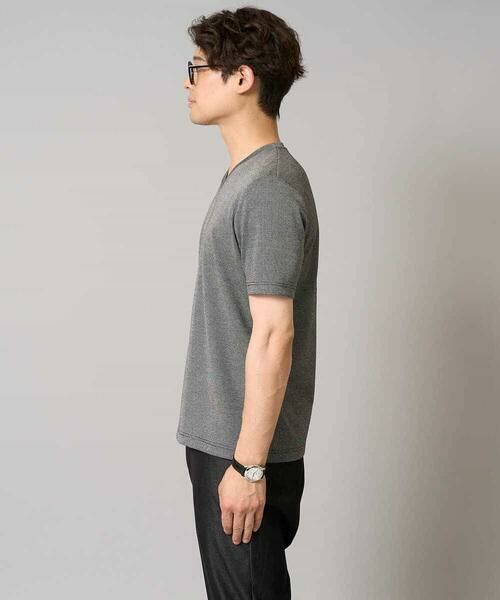 a.v.v / アー・ヴェ・ヴェ カットソー | 【イージーケア/接触冷感】千鳥柄ジャカードＶネックカットソー　通勤　ビジネス　ジャケット | 詳細22