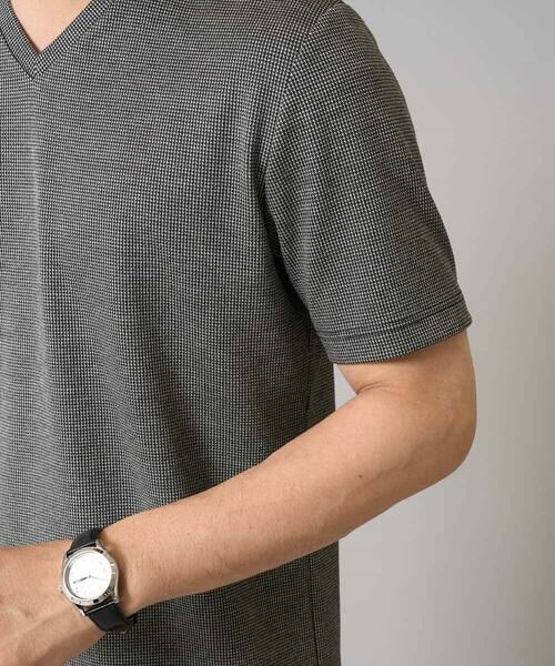 a.v.v / アー・ヴェ・ヴェ カットソー | 【イージーケア/接触冷感】千鳥柄ジャカードＶネックカットソー　通勤　ビジネス　ジャケット | 詳細25