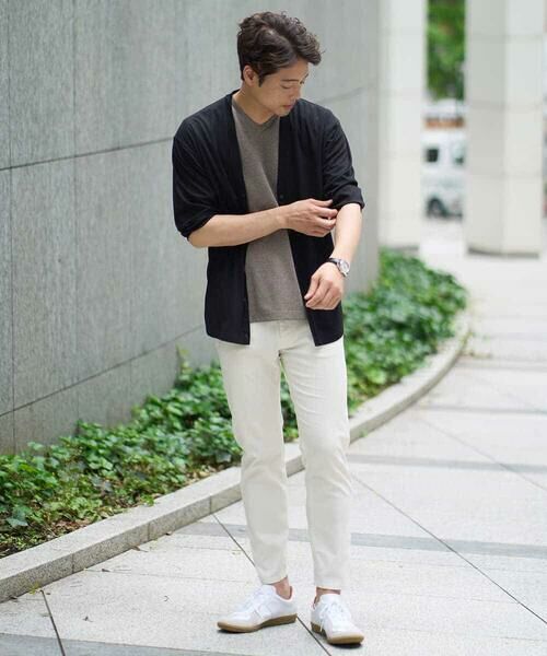 a.v.v / アー・ヴェ・ヴェ カットソー | 【イージーケア/接触冷感】千鳥柄ジャカードＶネックカットソー　通勤　ビジネス　ジャケット | 詳細6