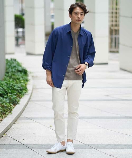 a.v.v / アー・ヴェ・ヴェ カットソー | 【イージーケア/接触冷感】千鳥柄ジャカードＶネックカットソー　通勤　ビジネス　ジャケット | 詳細8