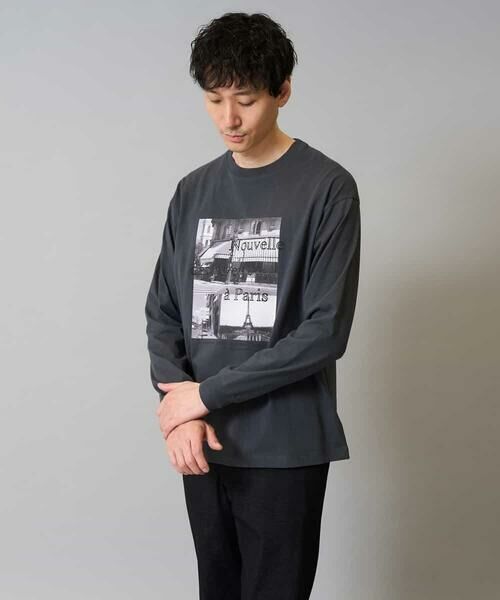 a.v.v / アー・ヴェ・ヴェ カットソー | 【綿100％】フォトプリントワイドシルエットカットソー　ロンT | 詳細11