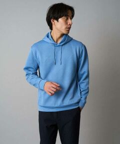 a.v.v / アー・ヴェ・ヴェ パーカー | 【イージーケア/毛玉になりにくい】幾何ジャカードプルオーバーパーカー【ストレッチ/洗濯機で洗える】