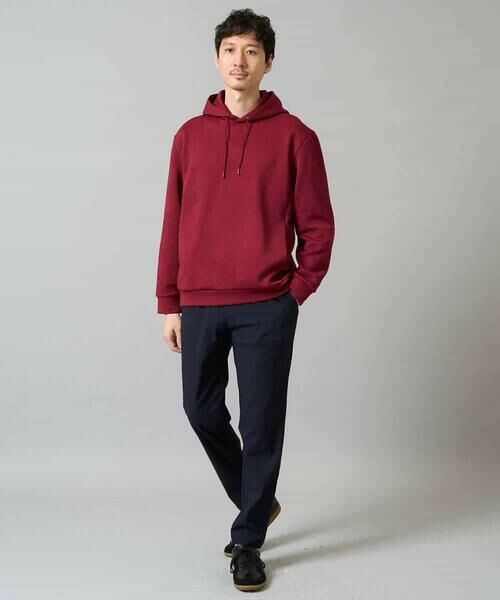 a.v.v / アー・ヴェ・ヴェ パーカー | 【イージーケア/毛玉になりにくい】幾何ジャカードプルオーバーパーカー【ストレッチ/洗濯機で洗える】 | 詳細1