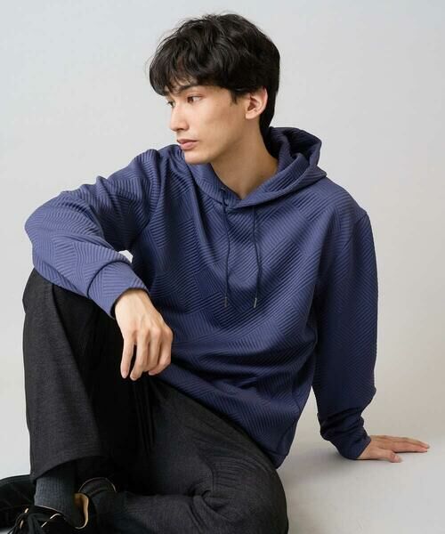 a.v.v / アー・ヴェ・ヴェ パーカー | 【イージーケア/毛玉になりにくい】幾何ジャカードプルオーバーパーカー【ストレッチ/洗濯機で洗える】 | 詳細30