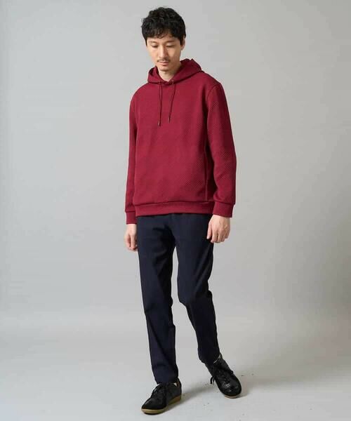 a.v.v / アー・ヴェ・ヴェ パーカー | 【イージーケア/毛玉になりにくい】幾何ジャカードプルオーバーパーカー【ストレッチ/洗濯機で洗える】 | 詳細4