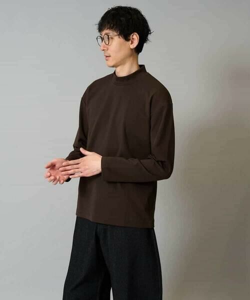 a.v.v / アー・ヴェ・ヴェ カットソー | 【雑誌MonoMax12月号掲載】ポンチモックネックカットソー【イージーケア/毛玉になりにくい/速乾/洗濯機で洗える】 | 詳細3