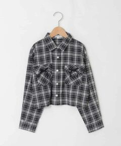 a.v.v / アー・ヴェ・ヴェ シャツ・ブラウス | [130-160]クロップドチェックシャツ