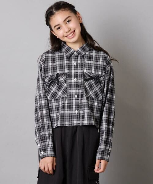 a.v.v / アー・ヴェ・ヴェ シャツ・ブラウス | [130-160]クロップドチェックシャツ | 詳細2