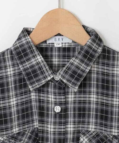 a.v.v / アー・ヴェ・ヴェ シャツ・ブラウス | [130-160]クロップドチェックシャツ | 詳細6