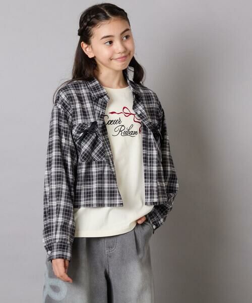 a.v.v / アー・ヴェ・ヴェ シャツ・ブラウス | [130-160]クロップドチェックシャツ | 詳細7
