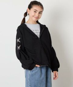 a.v.v / アー・ヴェ・ヴェ カーディガン・ボレロ | [120-160]レースアップダンボールパーカー