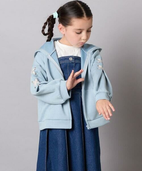 a.v.v / アー・ヴェ・ヴェ カーディガン・ボレロ | [120-160]レースアップダンボールパーカー | 詳細3