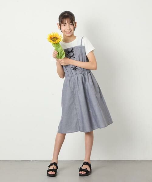 a.v.v / アー・ヴェ・ヴェ ロング・マキシ丈ワンピース | [120-160]【接触冷感/ジメジメ対策】フロントレースアップドッキングワンピース | 詳細17