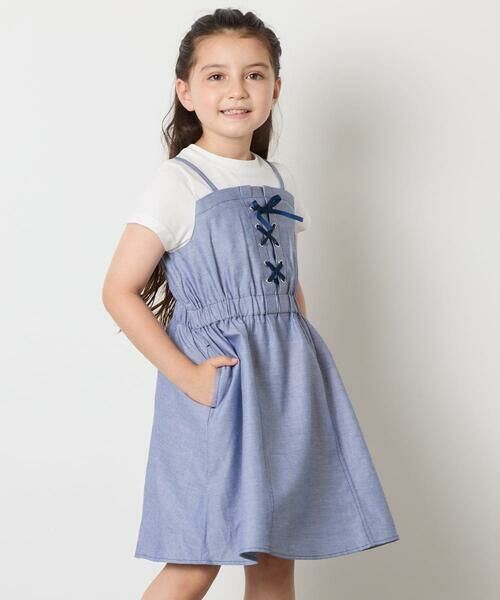 a.v.v / アー・ヴェ・ヴェ ロング・マキシ丈ワンピース | [120-160]【接触冷感/ジメジメ対策】フロントレースアップドッキングワンピース | 詳細20