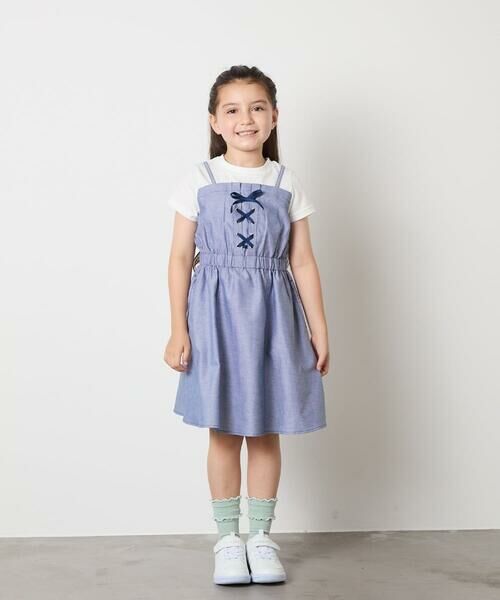 a.v.v / アー・ヴェ・ヴェ ロング・マキシ丈ワンピース | [120-160]【接触冷感/ジメジメ対策】フロントレースアップドッキングワンピース | 詳細22